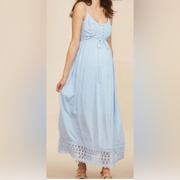 Motherhood Dresses & Skirts - Maternity Motherhood white maxi dress size S/P ( measurements posted)